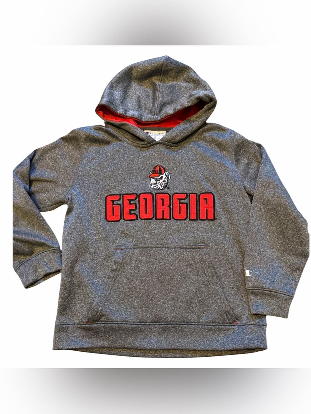 Columbia Georgia Bulldog University Hoodie Pull over sweatshirt youth medium